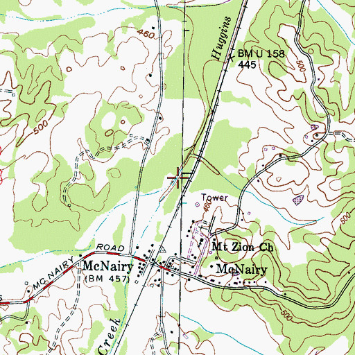 Topographic Map of Sheffield Branch, TN