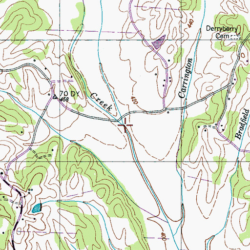 Topographic Map of Shell Fork, TN