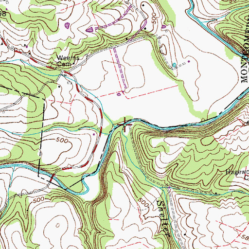 Topographic Map of Shelter Branch, TN