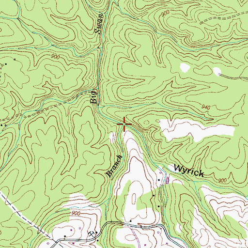 Topographic Map of Shepard Branch, TN