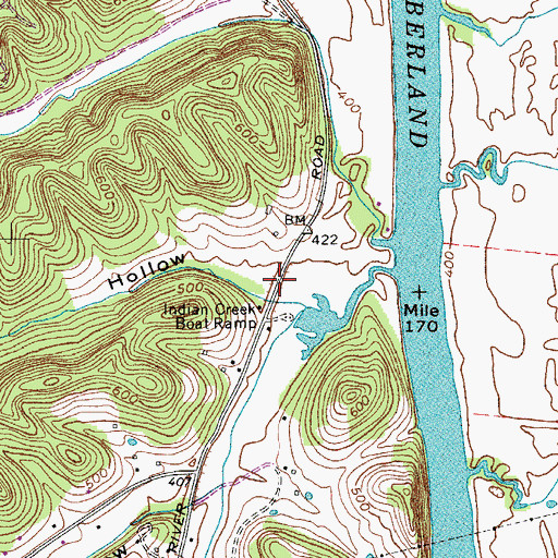 Topographic Map of Sherrell Hollow, TN