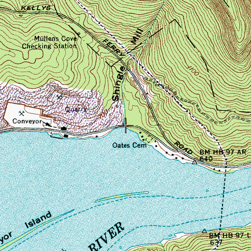 Topographic Map of Shingle Mill Hollow, TN
