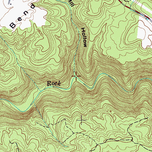 Topographic Map of Shingle Mill Hollow, TN