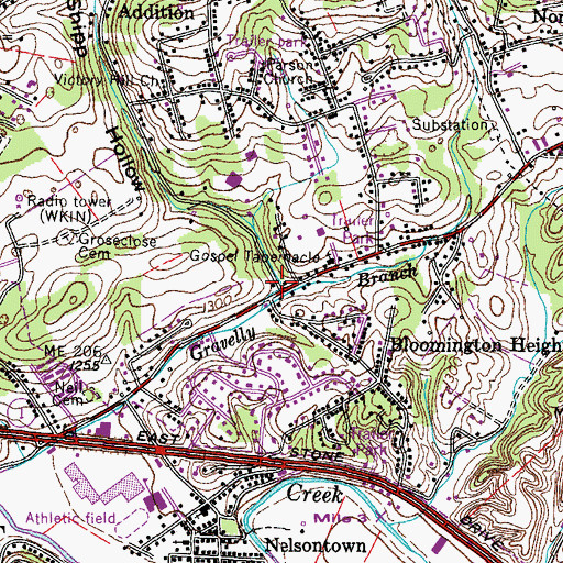 Topographic Map of Shipp Hollow, TN