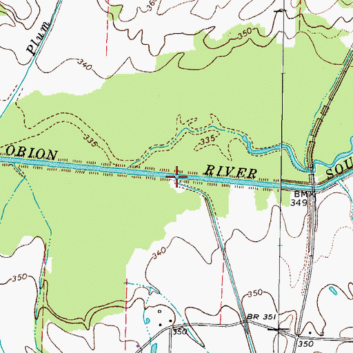 Topographic Map of Short Branch, TN