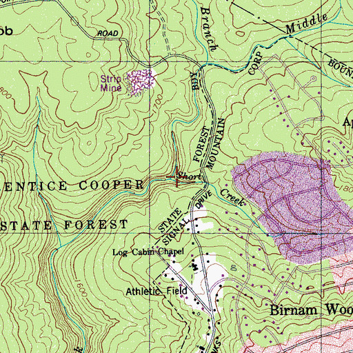 Topographic Map of Short Creek, TN