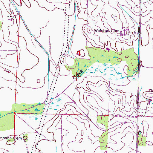 Topographic Map of Smith Ditch, AL