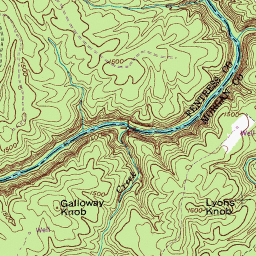 Topographic Map of Short Creek, TN