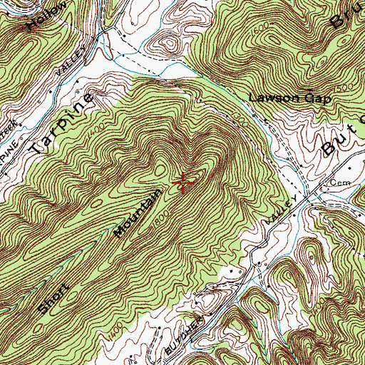Topographic Map of Short Mountain, TN