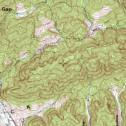 Topographic Map of Short Mountain, TN