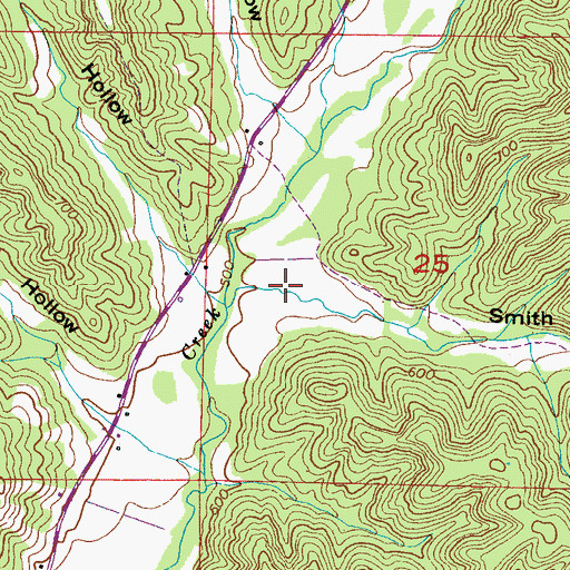 Topographic Map of Smith Hollow, AL