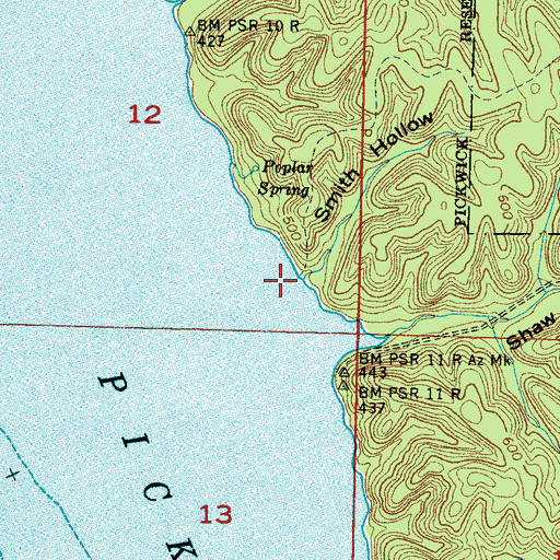 Topographic Map of Smith Hollow, AL