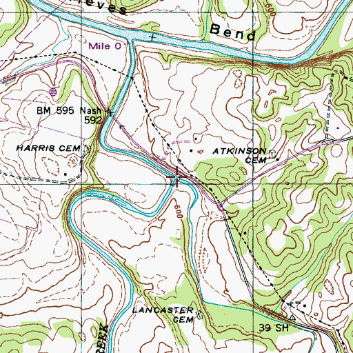 Topographic Map of Silver Creek, TN