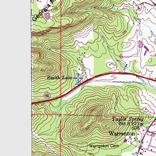Topographic Map of Smith Lake, AL