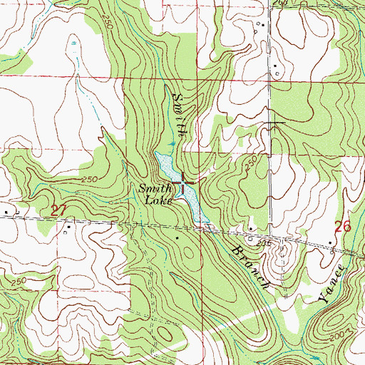 Topographic Map of Smith Lake, AL
