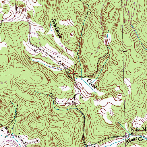 Topographic Map of Sinkhole Creek, TN