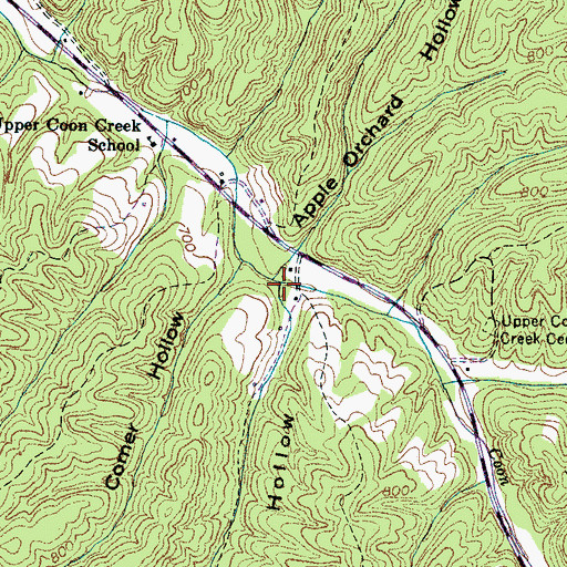 Topographic Map of Sinkhole Hollow, TN