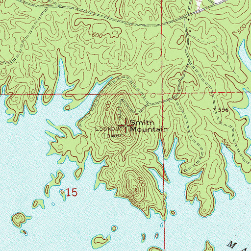 Topographic Map of Smith Mountain, AL