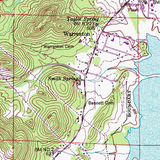Topographic Map of Smith Spring, AL