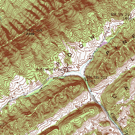Topographic Map of Size More Cemetery, TN