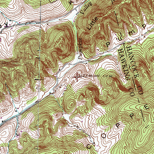 Topographic Map of Sizemore Cemetery, TN