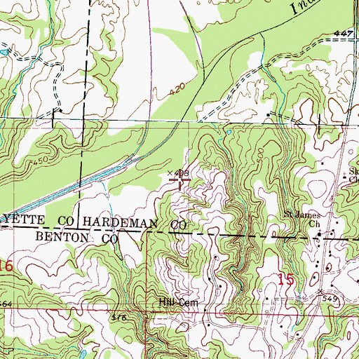 Topographic Map of Skipper Springs Church, TN