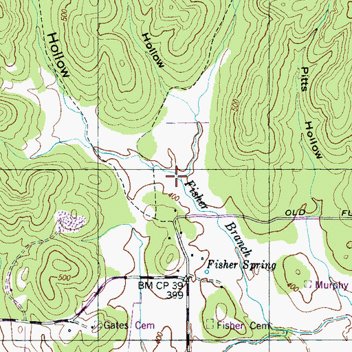 Topographic Map of Slabtown Hollow, TN
