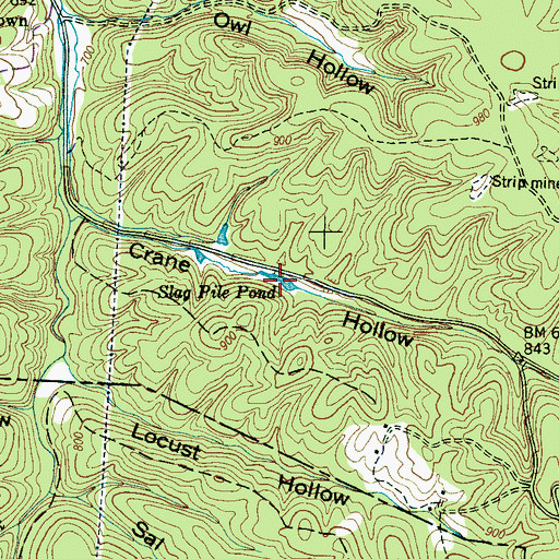 Topographic Map of Slag Pile Pond, TN