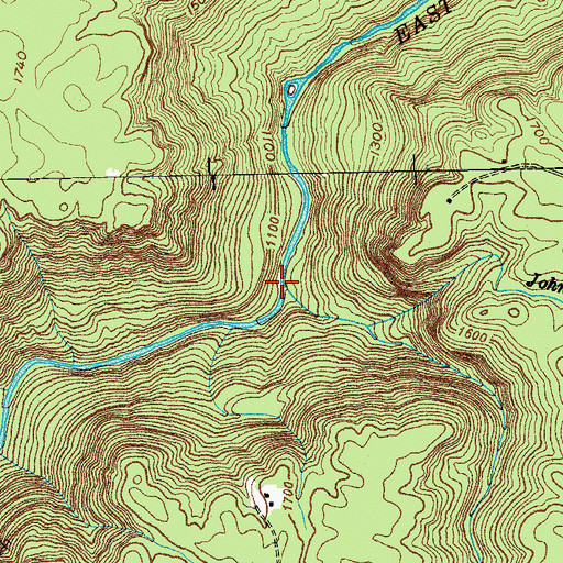 Topographic Map of Slate Creek, TN