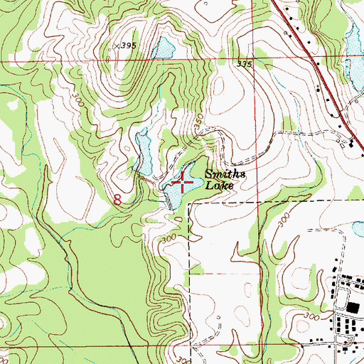 Topographic Map of Smiths Lake, AL