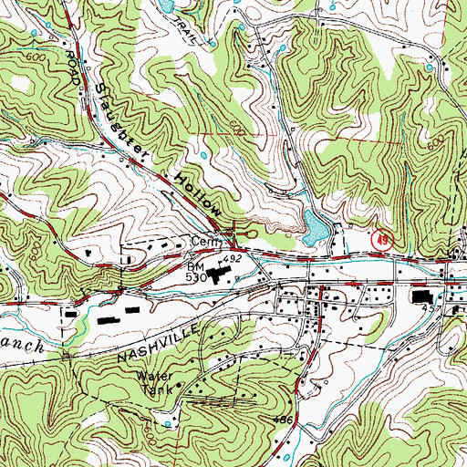 Topographic Map of Slaughter Hollow, TN