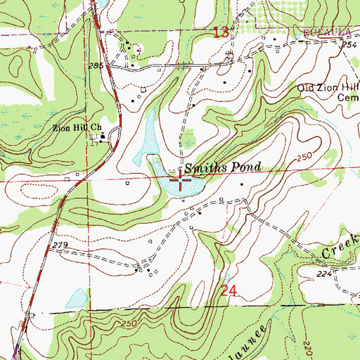 Topographic Map of Smiths Pond, AL