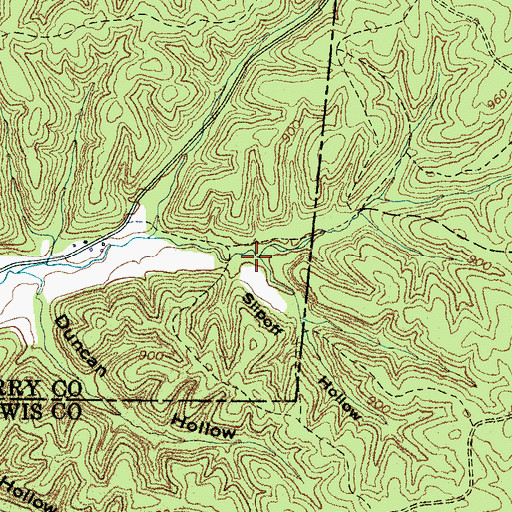 Topographic Map of Slipoff Hollow, TN