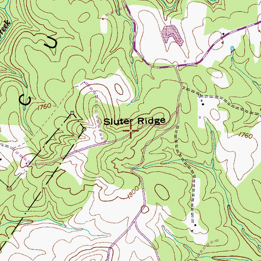 Topographic Map of Sluter Ridge, TN