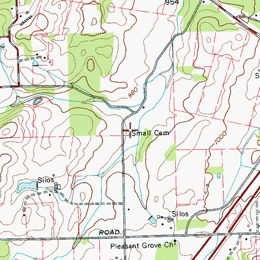 Topographic Map of Small Cemetery, TN