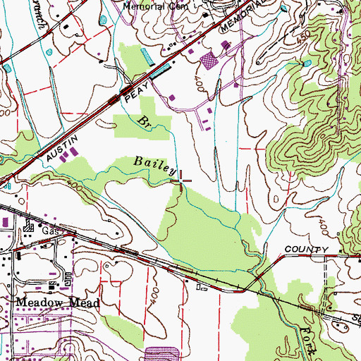 Topographic Map of Smallwood Branch, TN