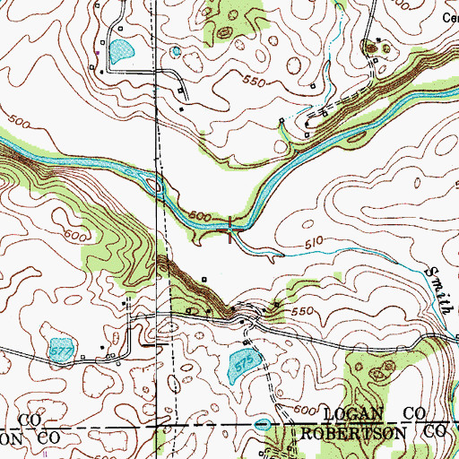 Topographic Map of Smith Branch, KY