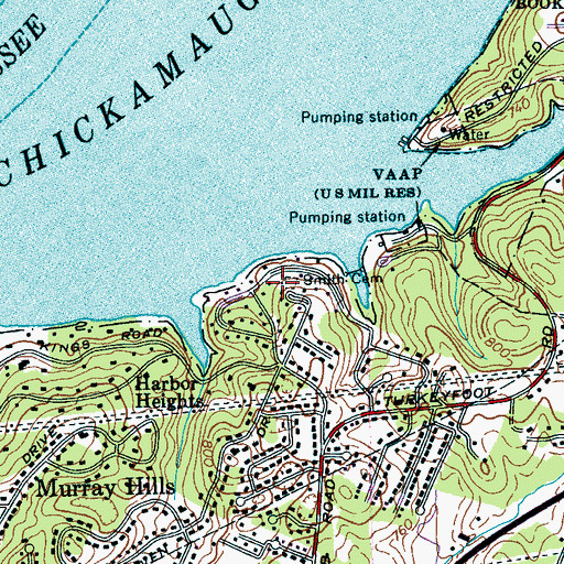 Topographic Map of Smith Cemetery, TN