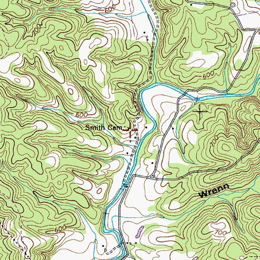 Topographic Map of Smith Cemetery, TN