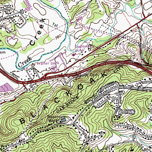 Topographic Map of Smith Cemetery, TN