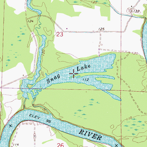 Topographic Map of Snag Lake, AL