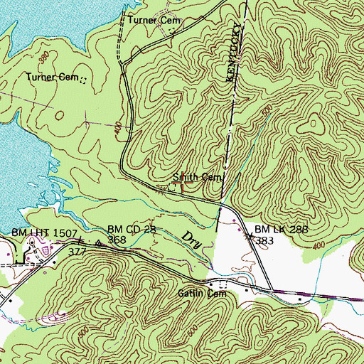 Topographic Map of Smith Cemetery, TN