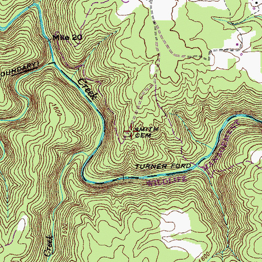 Topographic Map of Smith Cemetery, TN