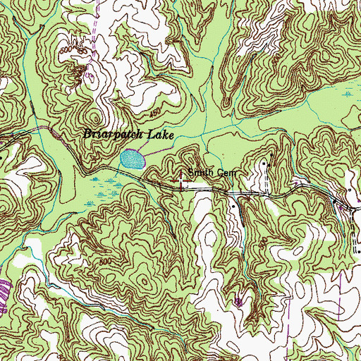 Topographic Map of Smith Cemetery, TN