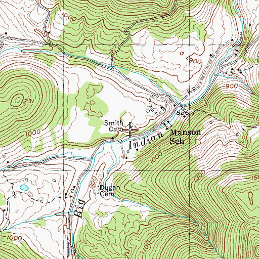 Topographic Map of Smith Cemetery, TN