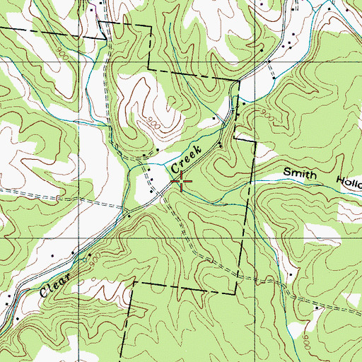 Topographic Map of Smith Hollow, TN