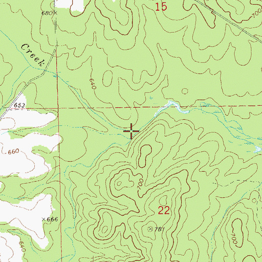 Topographic Map of Snapper Creek, AL
