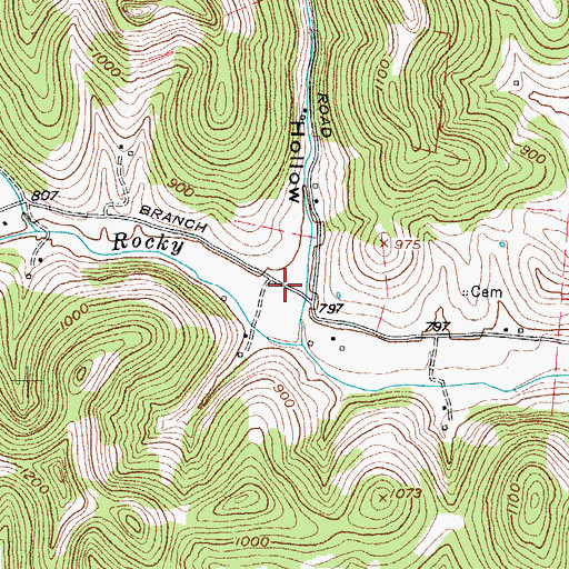Topographic Map of Smith Hollow, TN