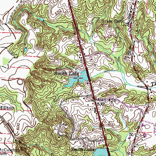 Topographic Map of Smith Lake, TN