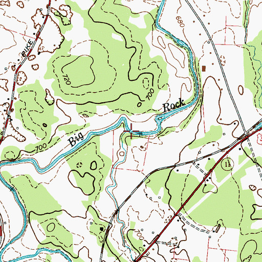 Topographic Map of Snake Creek, TN